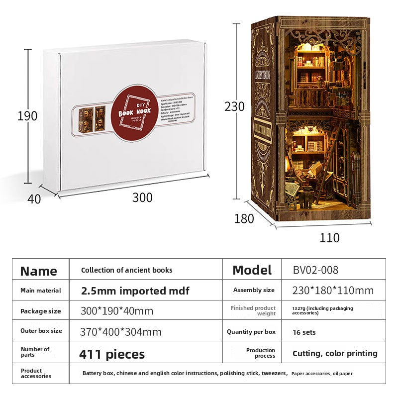 DIY Wooden Bookend Model Kits